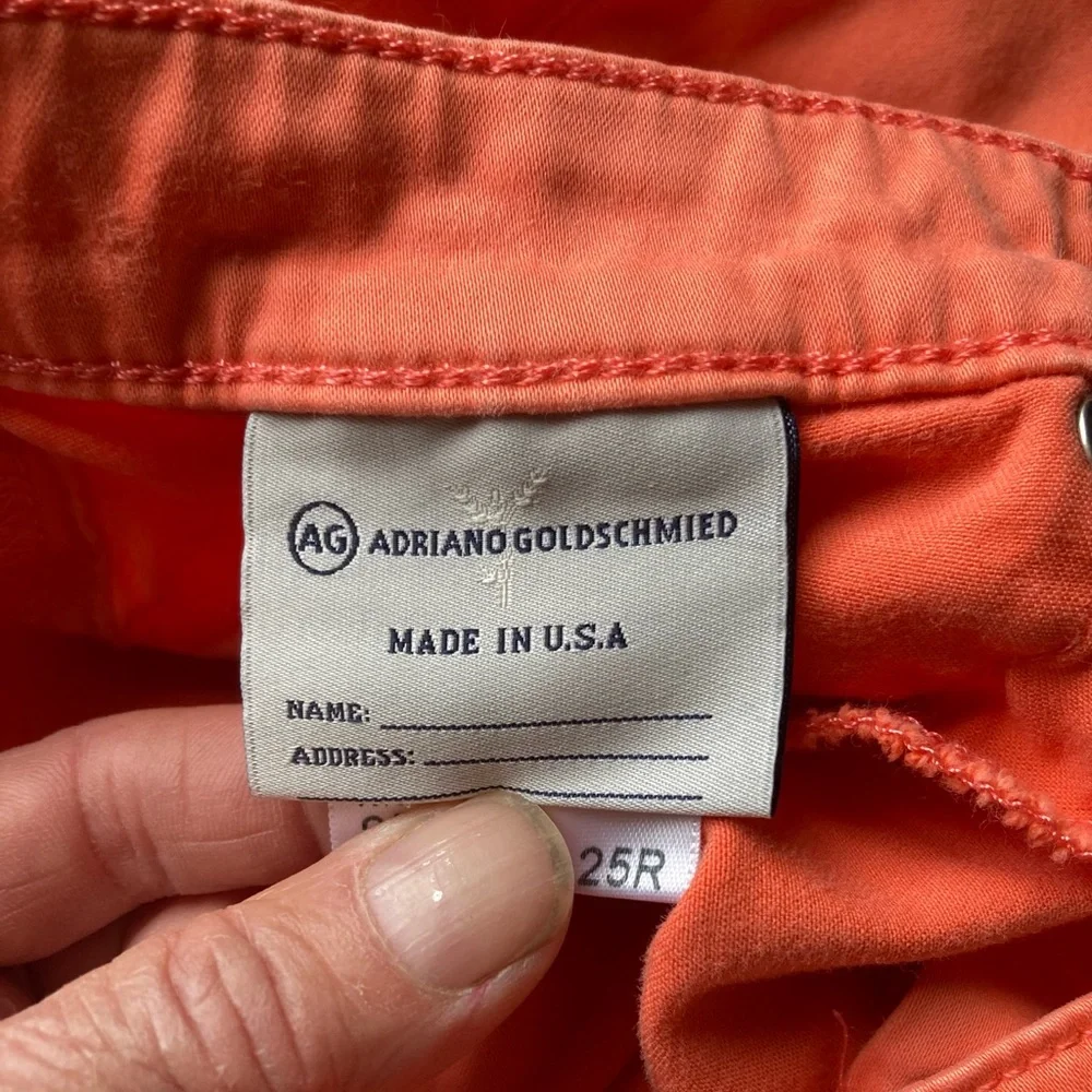 AG Adriano Goldschmidt Peach Denim Super Skinny Jeans Size 25
